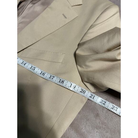 Zara Man Khaki Cotton Silk Blend Blazer Men's Size 40 Stretch Casual Work Office - Picture 7 of 7